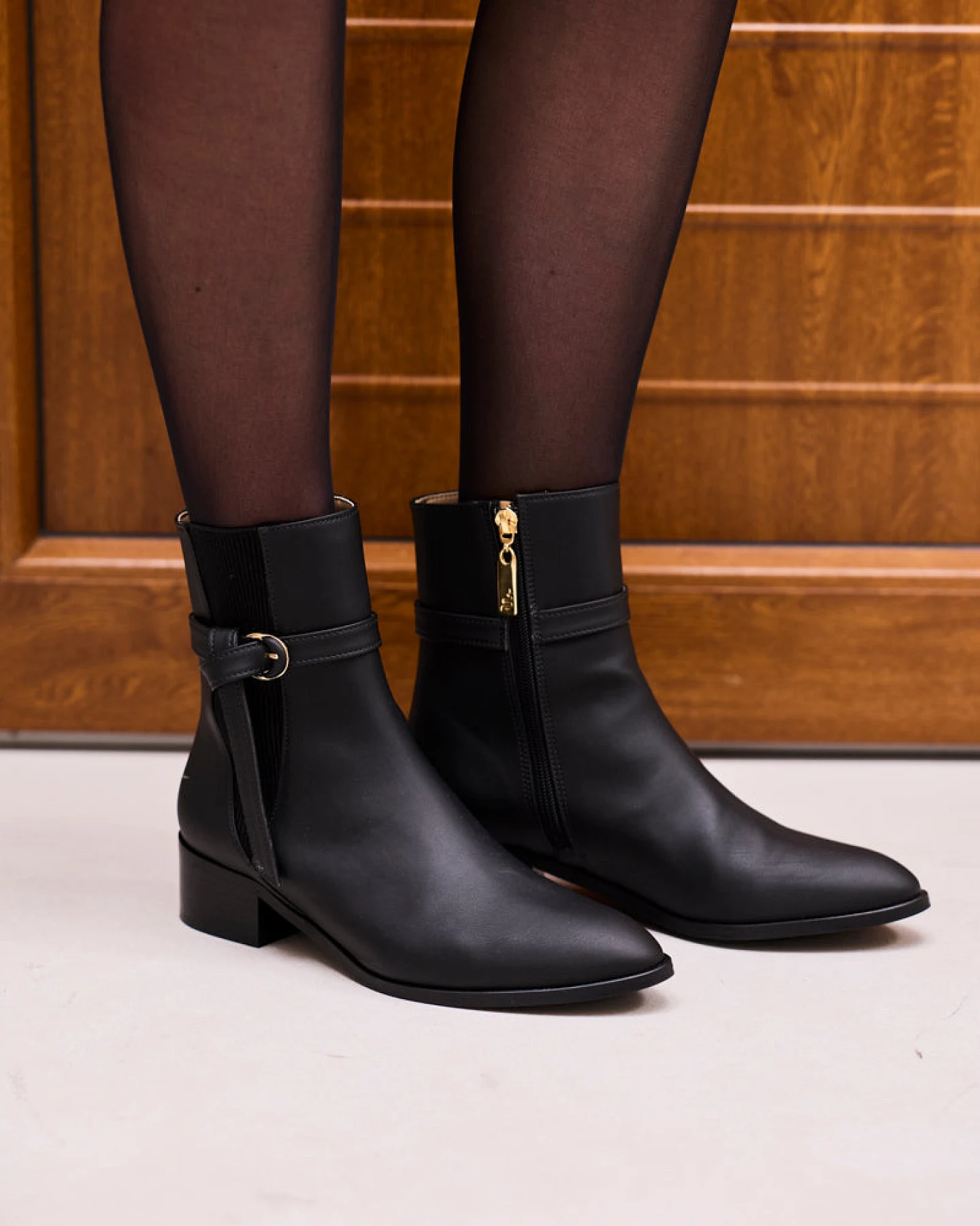 Minuit Sur Terre Damen vegan Boots Signature Schwarz – Ansicht 2