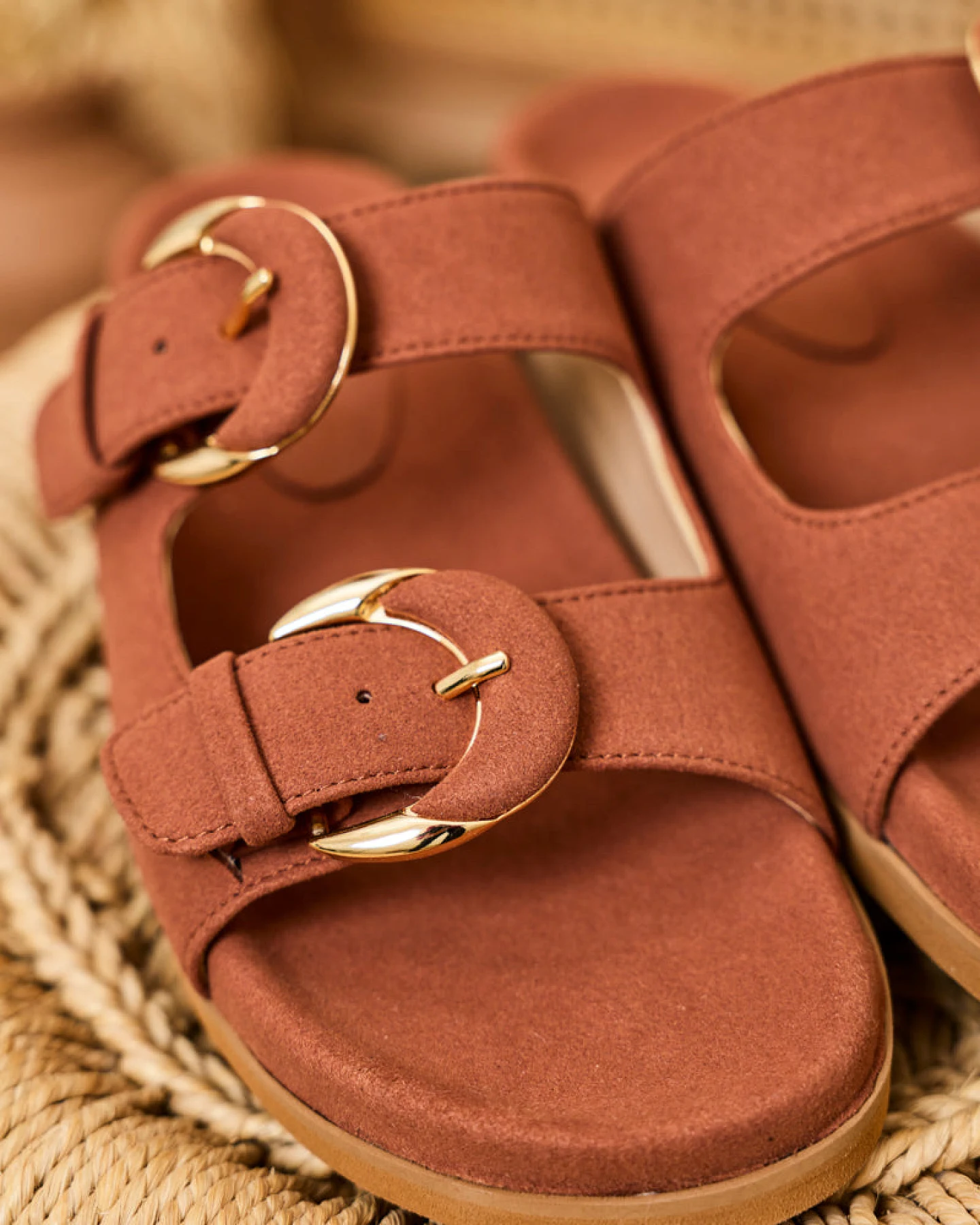 Minuit Sur Terre Damen vegan Sandalen Camelia Cafébraun – Ansicht 2