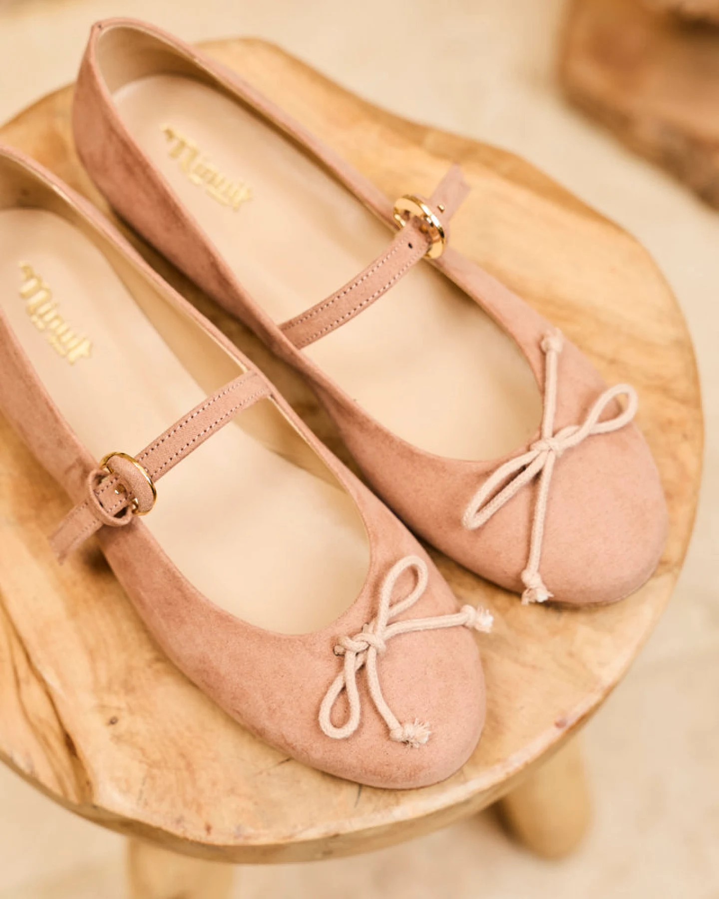 Minuit Sur Terre Damen vegan Ballerinas Silène Pétale Rosa – Ansicht 2
