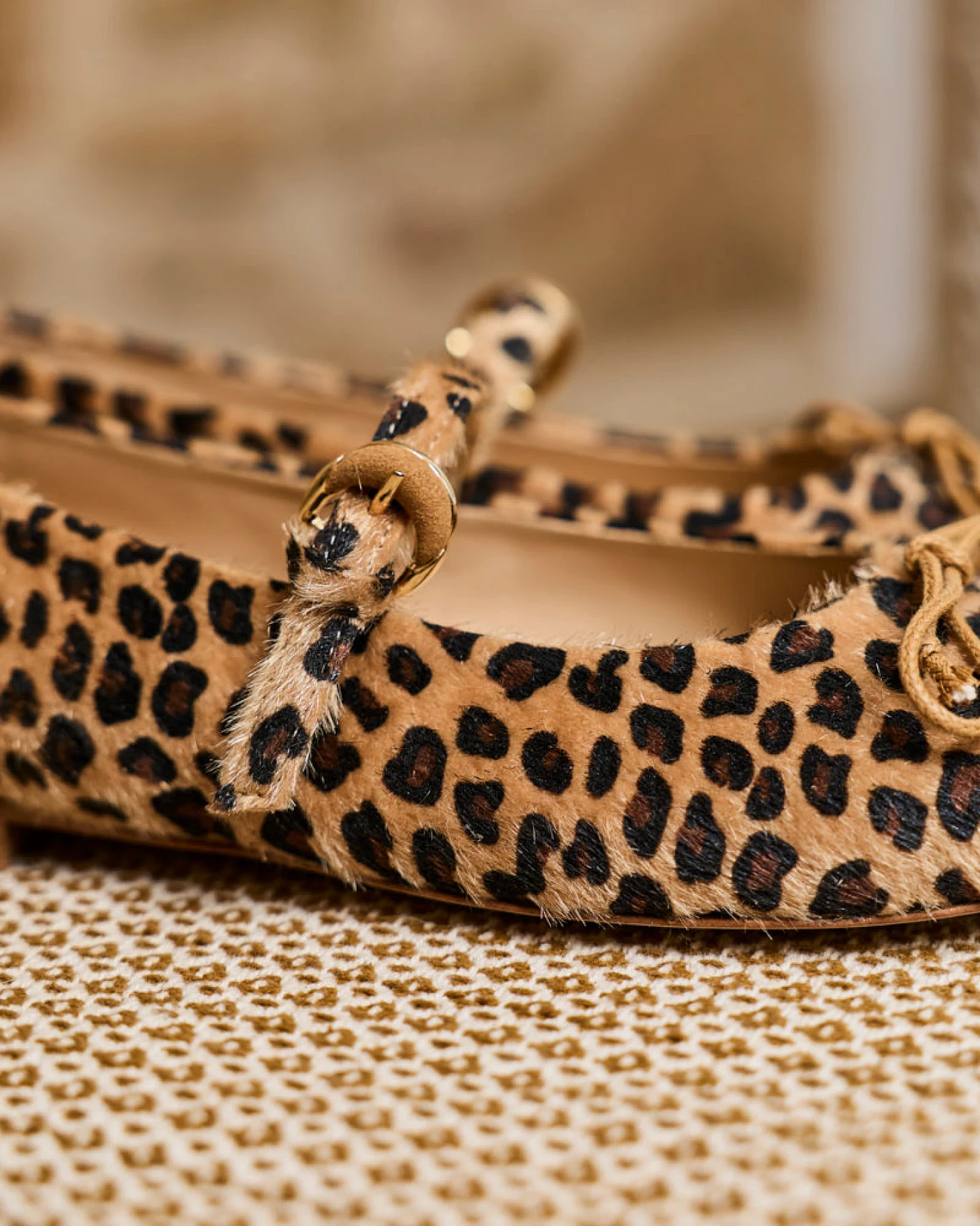 Minuit Sur Terre Damen vegan Ballerinas Mit Silène Léo Print – Ansicht 2