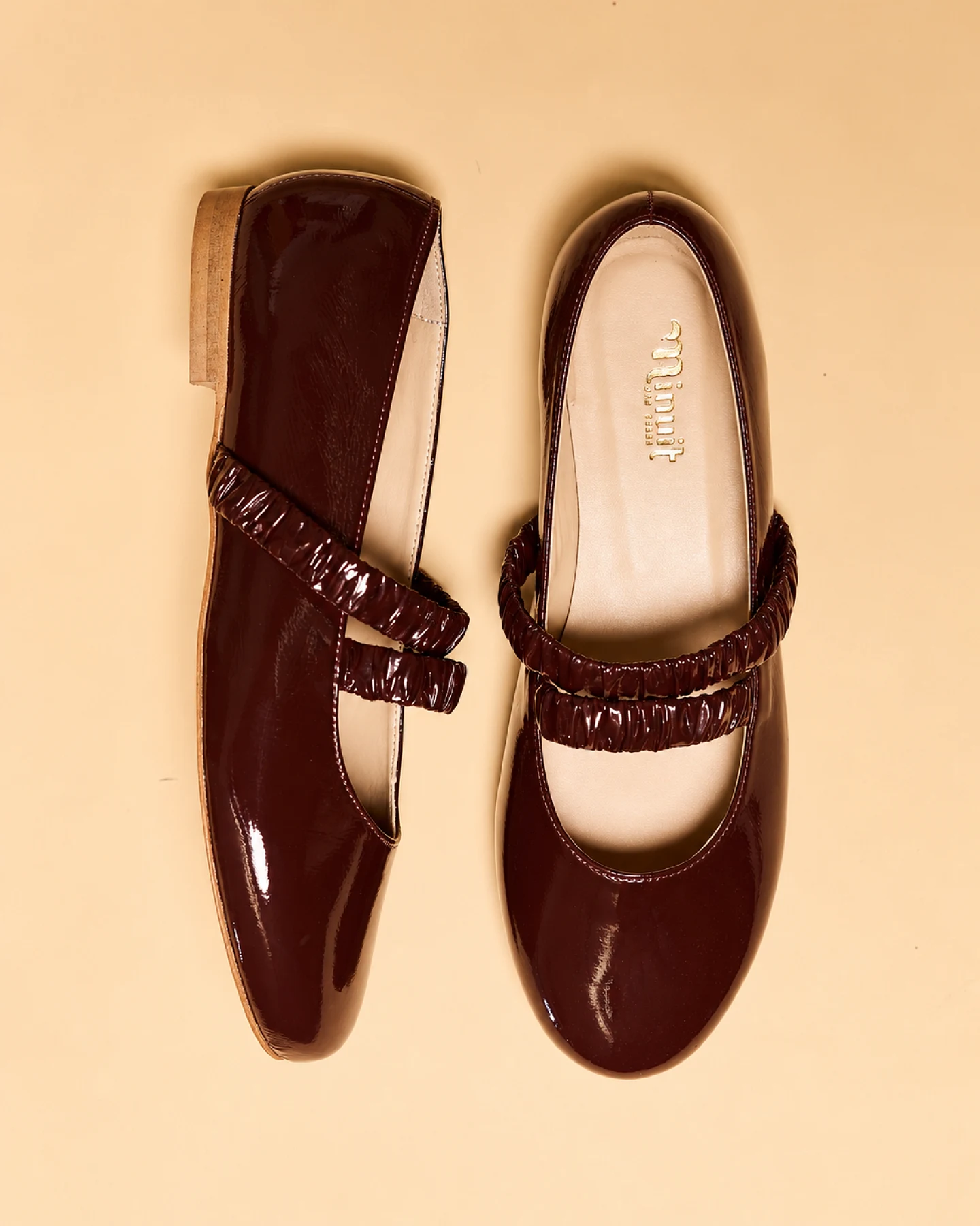 Minuit Sur Terre Damen vegan Ballerinas Mélodie Schokobraun – Ansicht 2