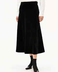 Produktseite: ARMEDANGELS VOLAGAA VELVET Damen Jerseyrock aus Bio-Baumwoll Mix