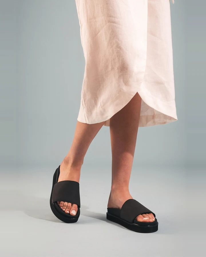 NAE Damen vegan Sandalen Okina Schwarz