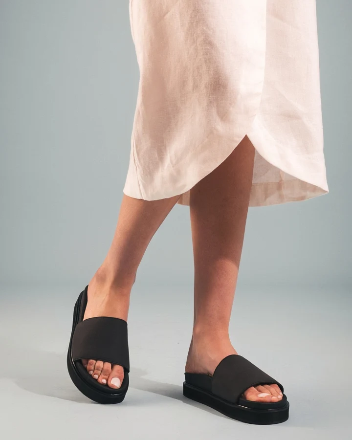 NAE Damen vegan Sandalen Okina Schwarz