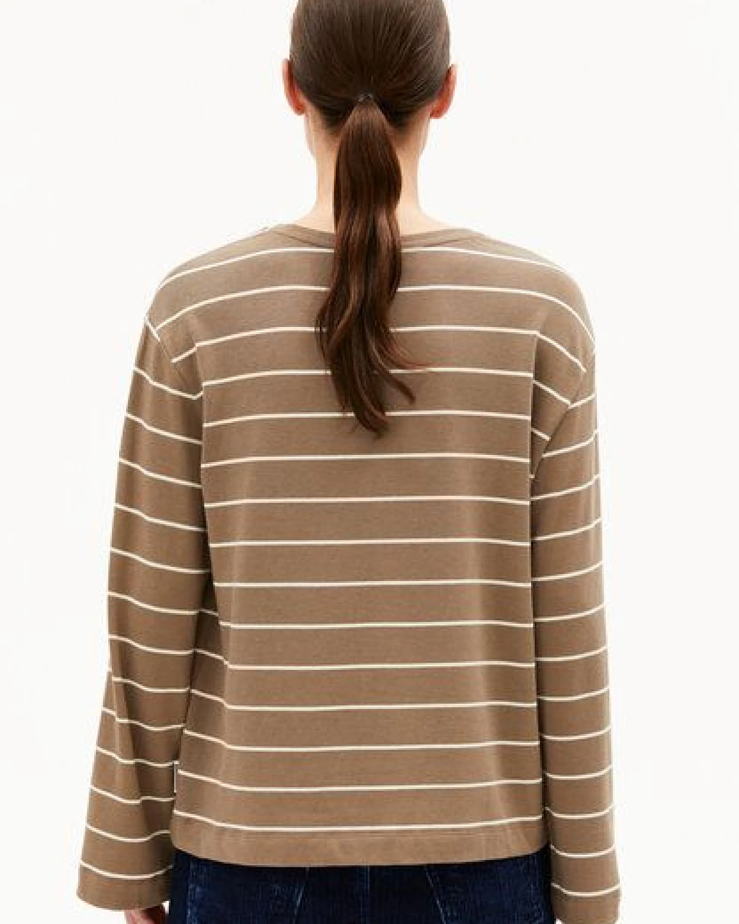 ARMEDANGELS MARYNAA FINE STRIPE Damen Longsleeve aus Bio-Baumwoll Mix – Ansicht 2