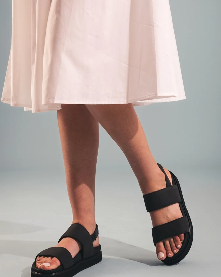 NAE Damen vegan Sandalen Lau Schwarz