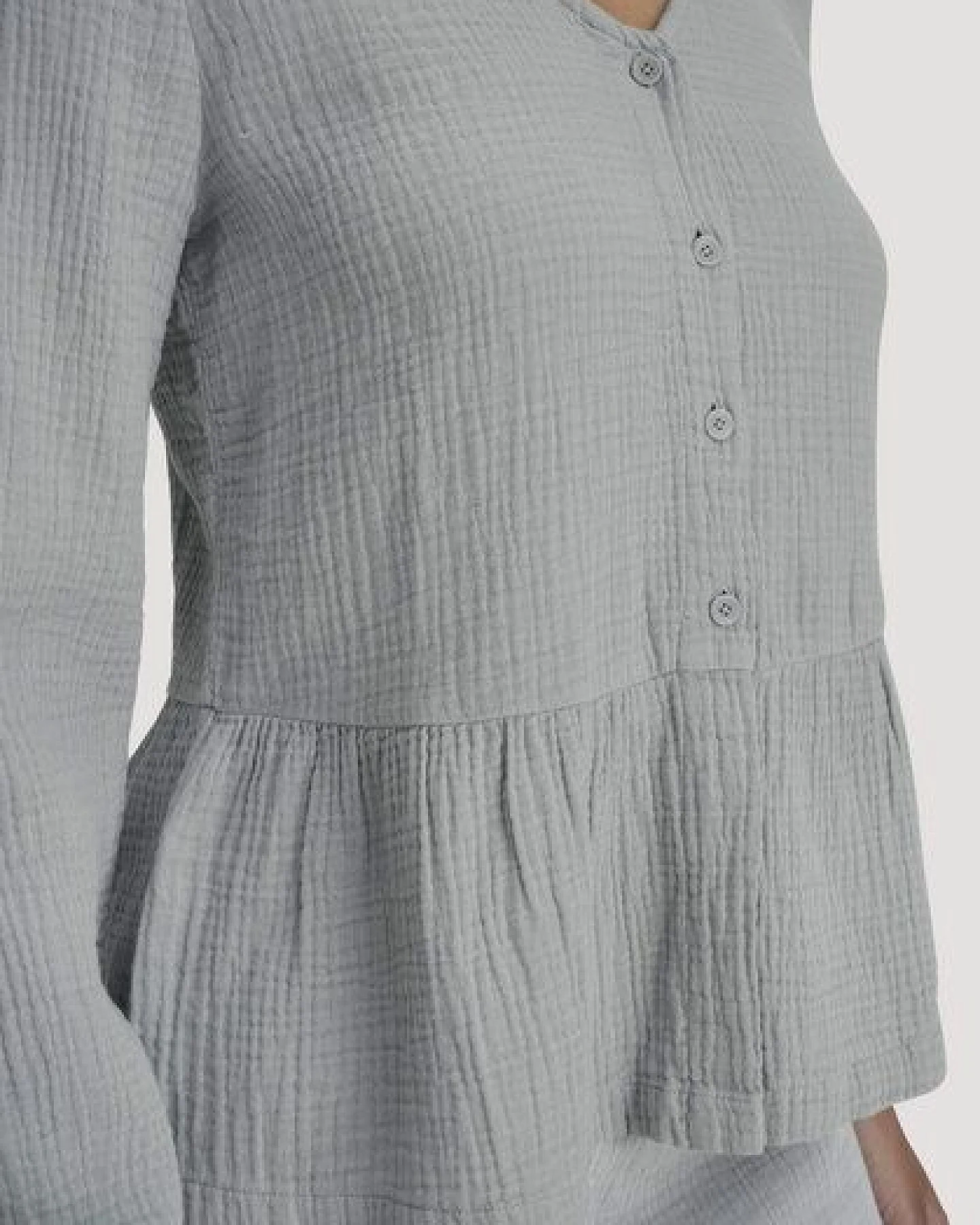 hessnatur Musselin Pyjamabluse PURE COMFORT aus reiner Bio-Baumwolle – Ansicht 4