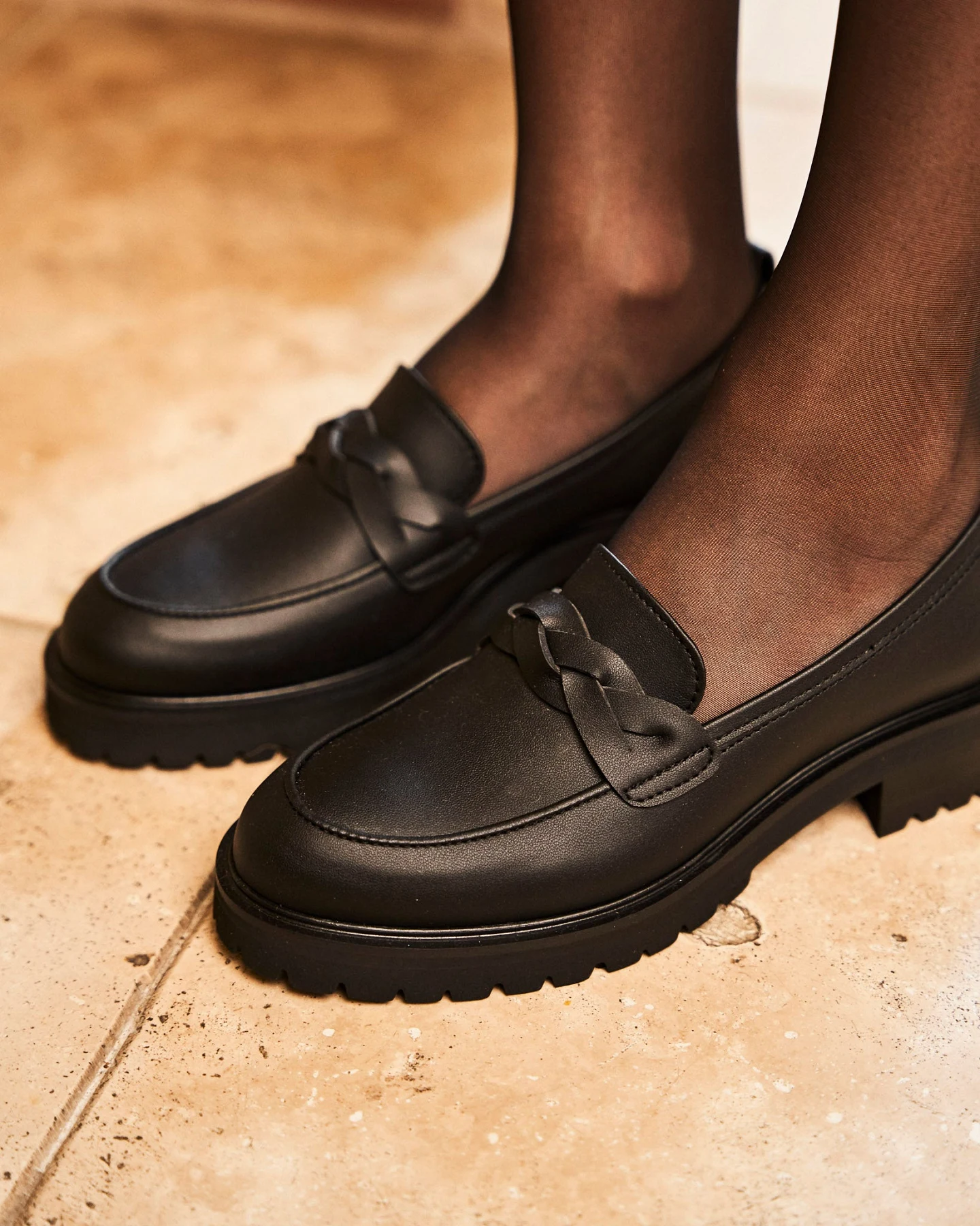 Minuit Sur Terre Damen vegan Loafer Sortilege Schwarz – Ansicht 2