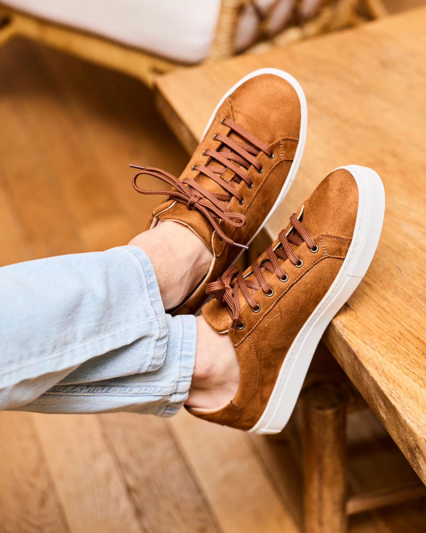 Minuit Sur Terre Herren vegan Sneaker Tennessee Haselnussbraun – Ansicht 2