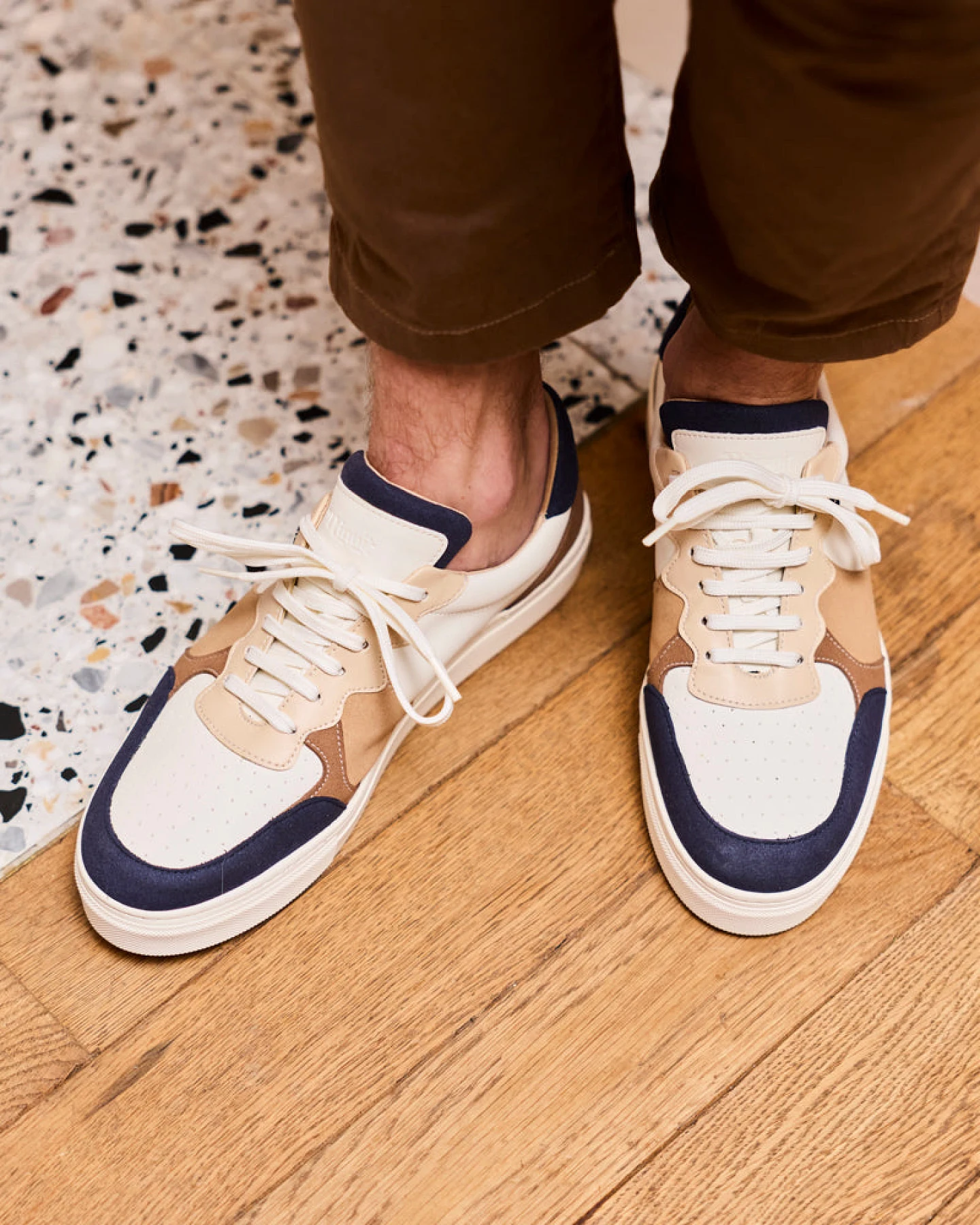 Minuit Sur Terre Herren vegan Sneaker Barkley Beige – Ansicht 2