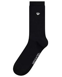 Produktseite: DEDICATED - Rib Socks Knivsta Coffee Cup EMB - Multifunktionssocken Gr 41-45 schwarz