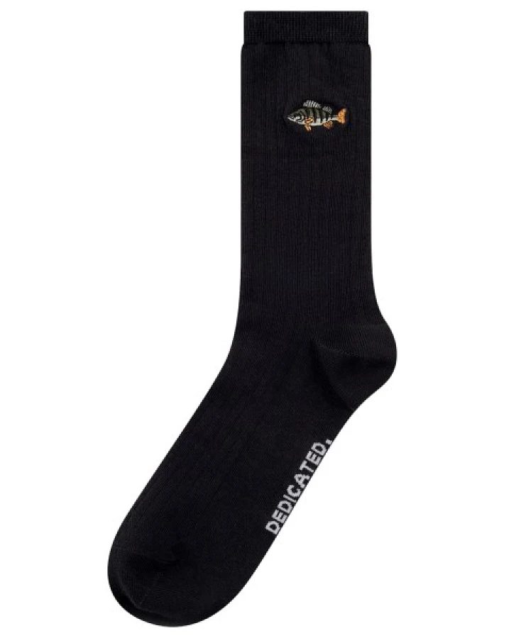 DEDICATED - Rib Socks Knivsta Perch EMB - Multifunktionssocken Gr 41-45 schwarz