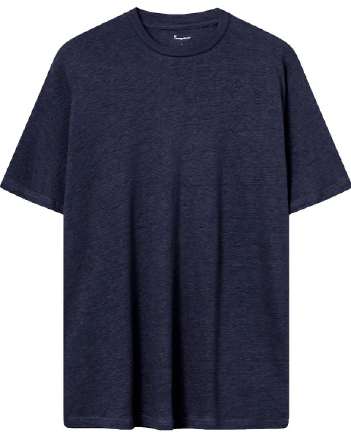 KnowledgeCotton Apparel - Linen T-Shirt - T-Shirt Gr XXL blau