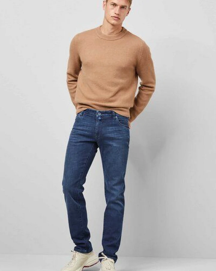 M 5 BY MEYER Cross Hedge Denim Five Pocket