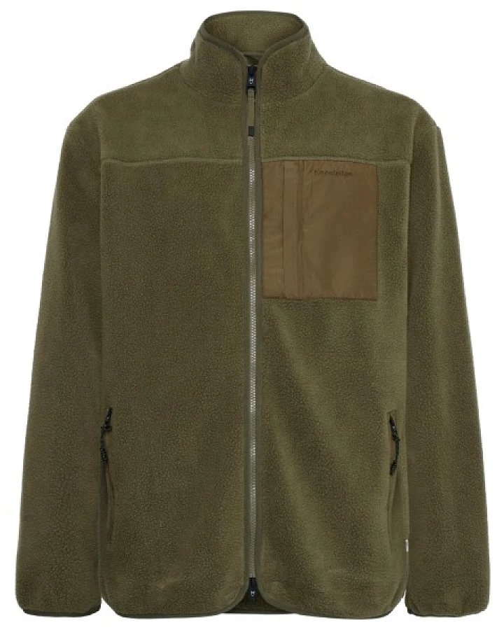 KnowledgeCotton Apparel - Everyday Adv. Nordic Light Zip FL - Fleecejacke Gr S oliv/braun