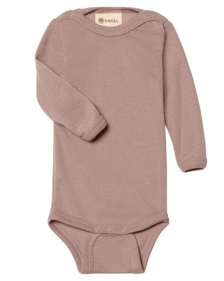 Engel Natur Langarm Baby-Body Schurwolle Seide