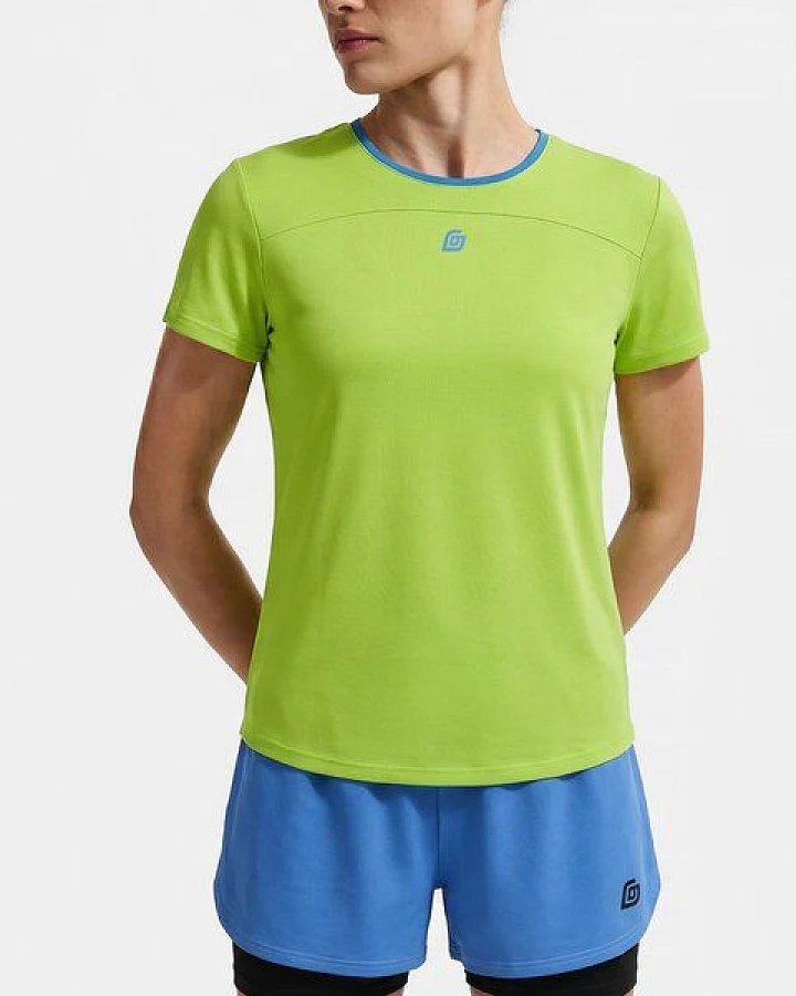 KiiGO Damen Laufshirt - Limepunch Grün