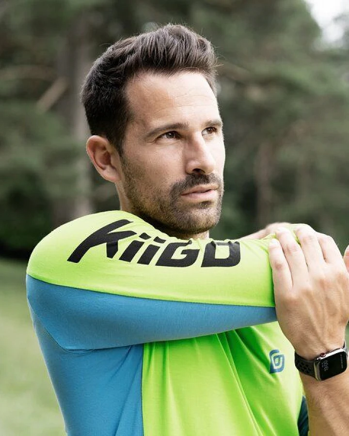 KiiGO Herren Sport Langarmshirt - Limepunch Grün
