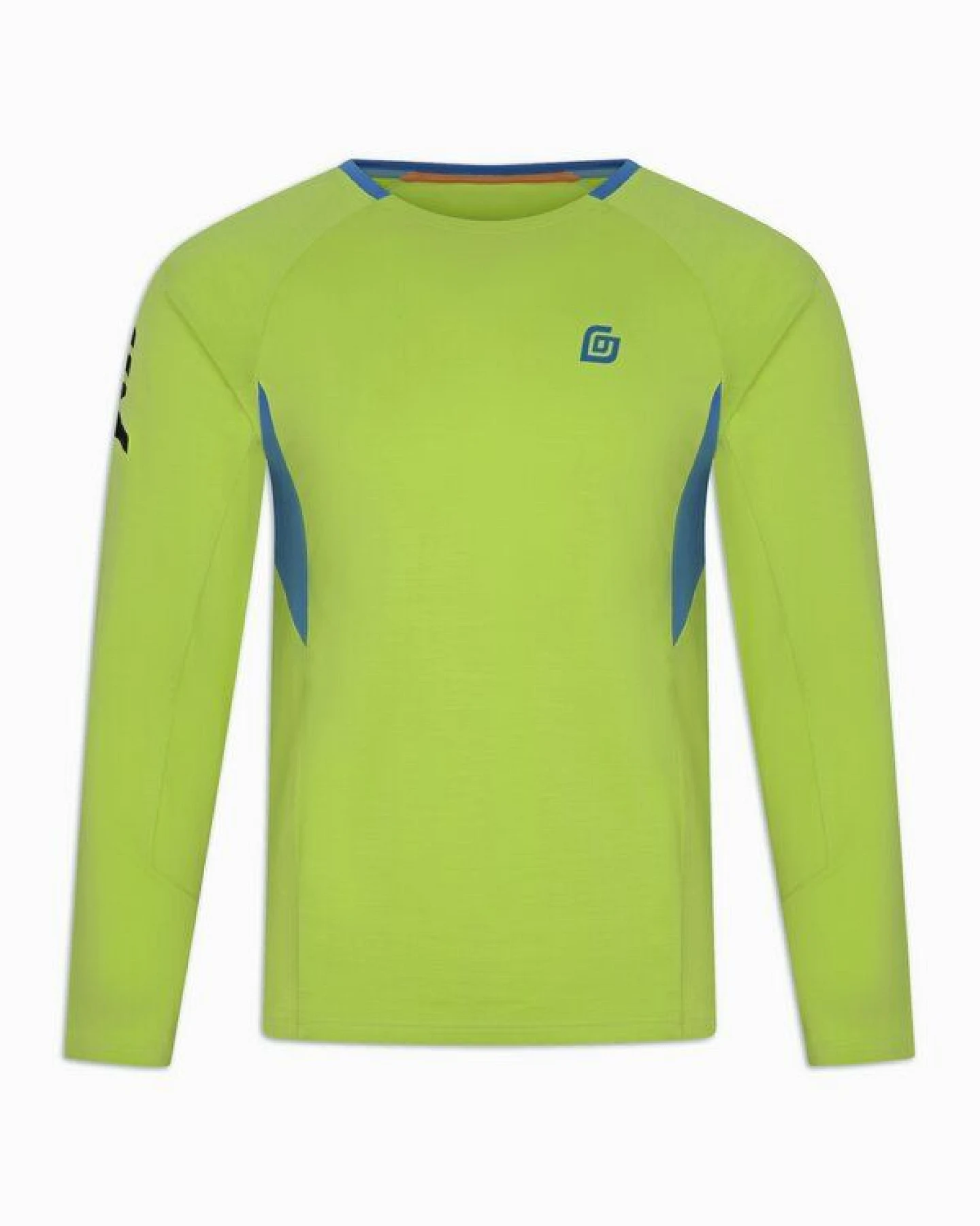 KiiGO Herren Sport Langarmshirt - Limepunch Grün – Ansicht 2