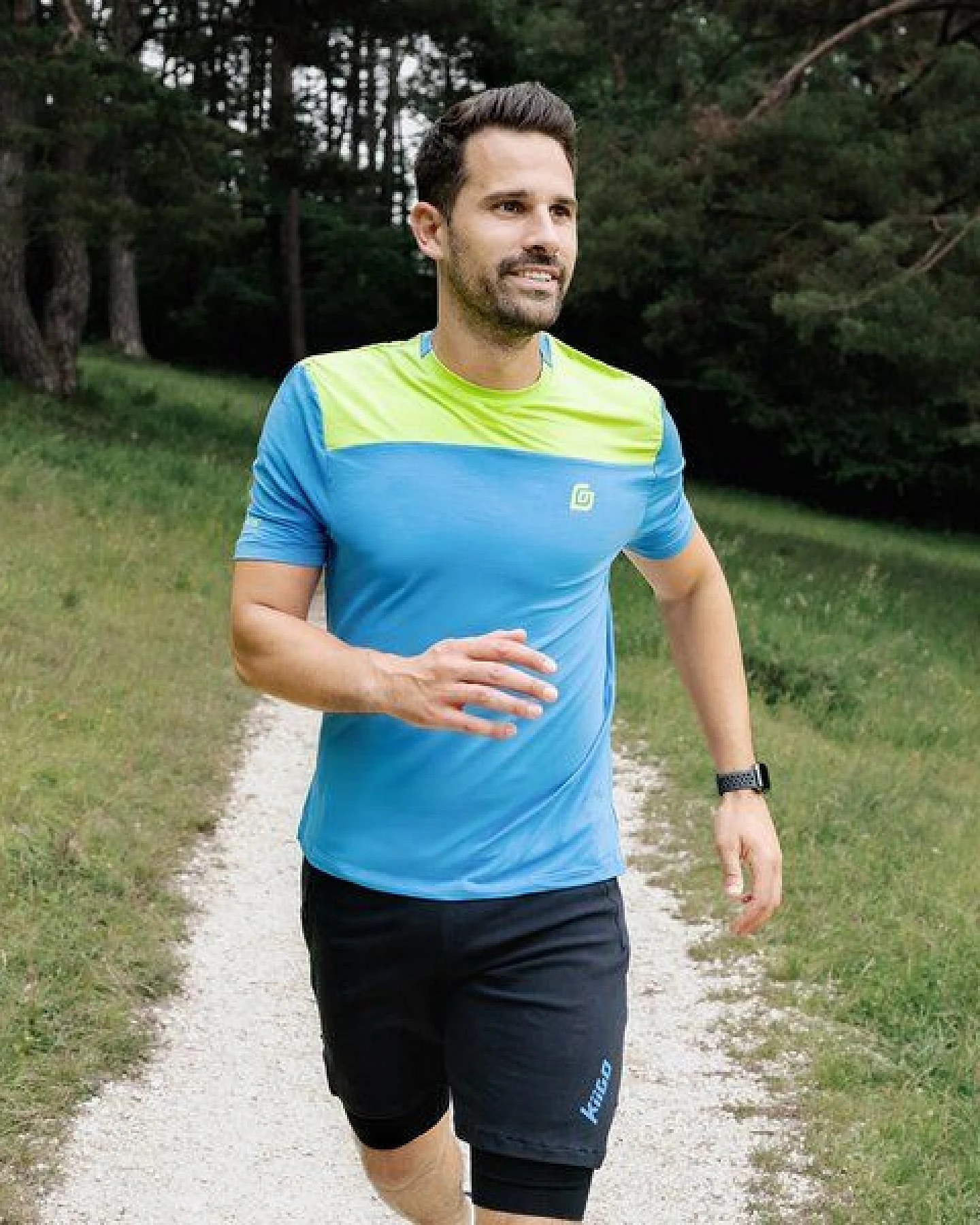 KiiGO Herren Sportshirt Loose-Tee - Blau – Ansicht 4