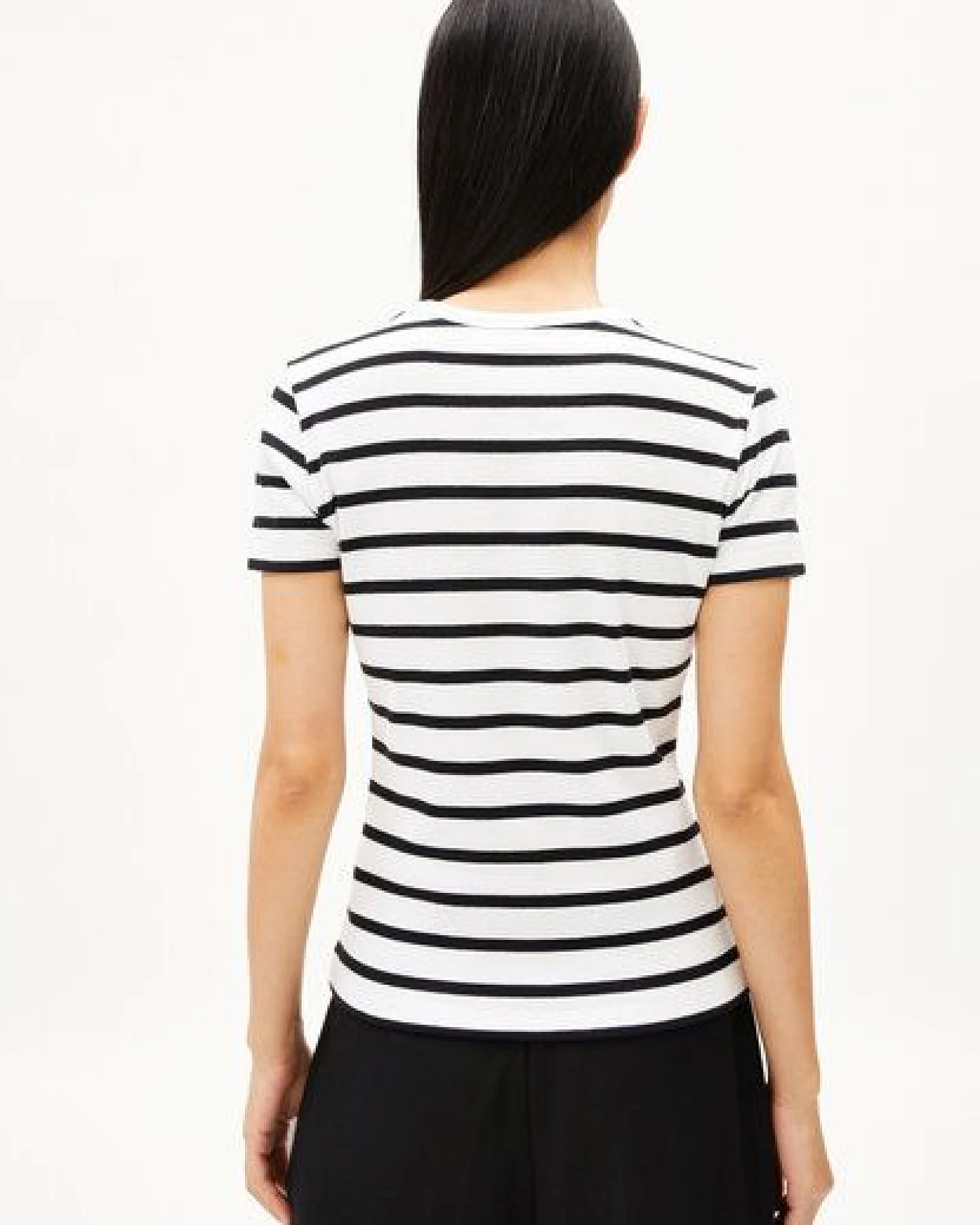 ARMEDANGELS KARDAA STRIPES Damen Ripp-T-Shirt aus Bio-Baumwoll Mix – Ansicht 2