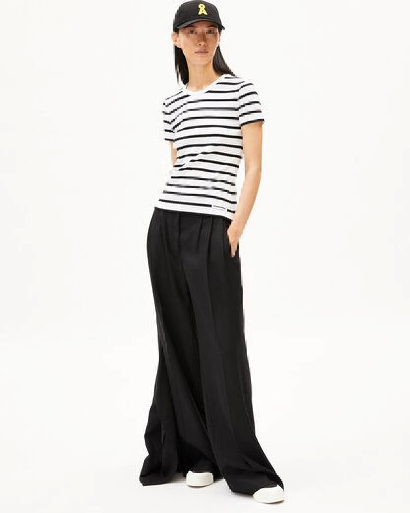 ARMEDANGELS KARDAA STRIPES Damen Ripp-T-Shirt aus Bio-Baumwoll Mix – Ansicht 4