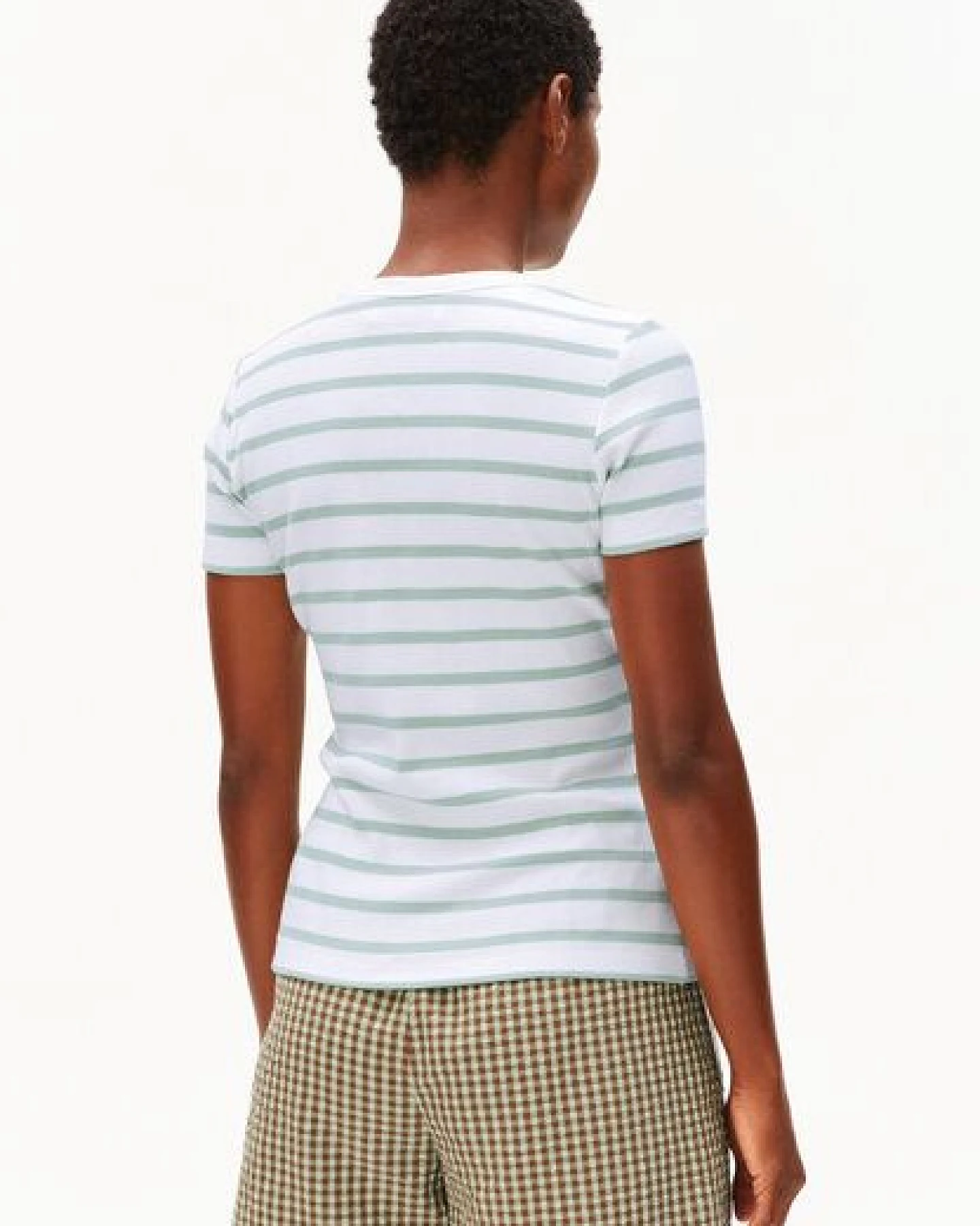 ARMEDANGELS KARDAA STRIPES Damen Ripp-T-Shirt aus Bio-Baumwoll Mix – Ansicht 2