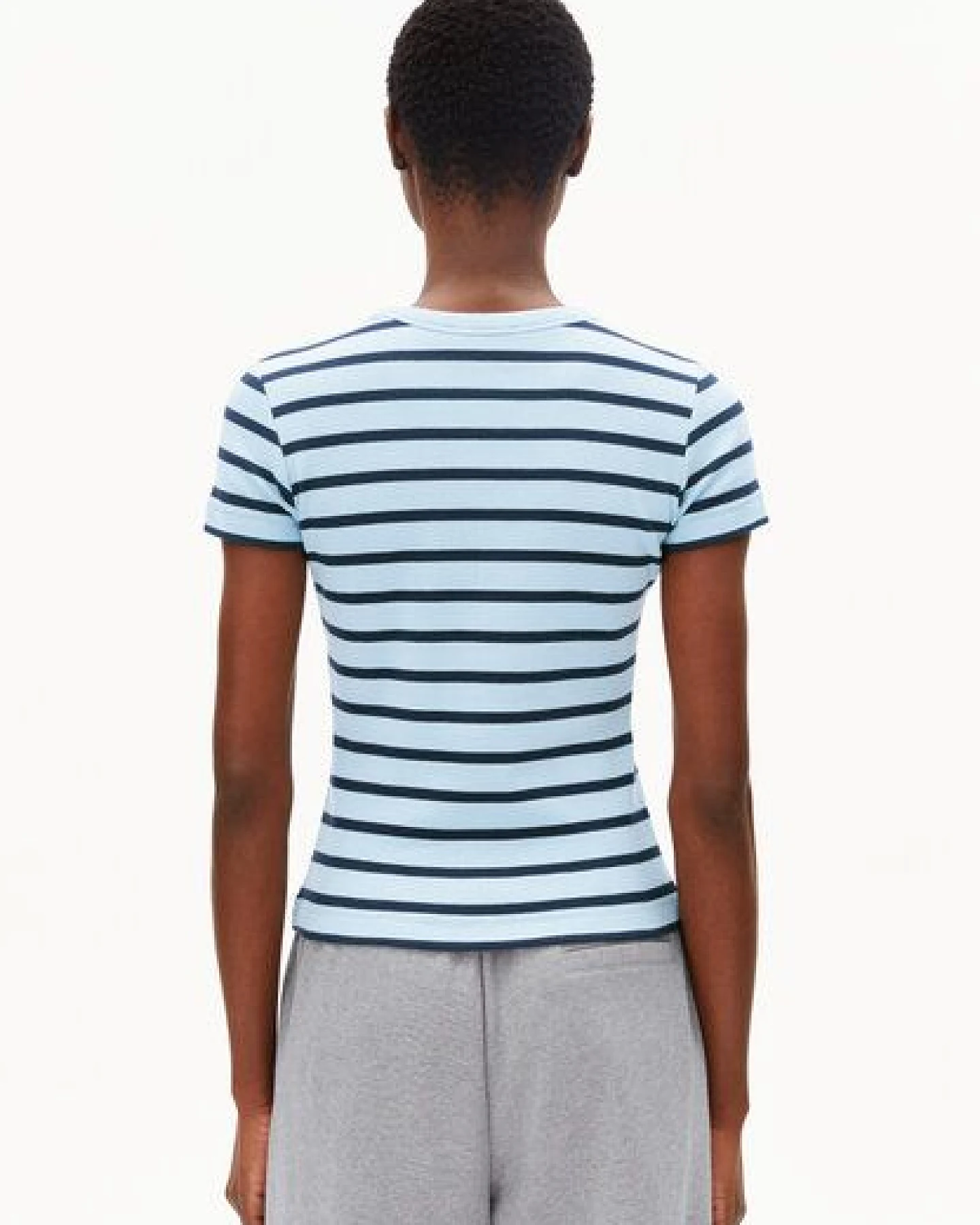ARMEDANGELS KARDAA STRIPES Damen Ripp-T-Shirt aus Bio-Baumwoll Mix – Ansicht 2