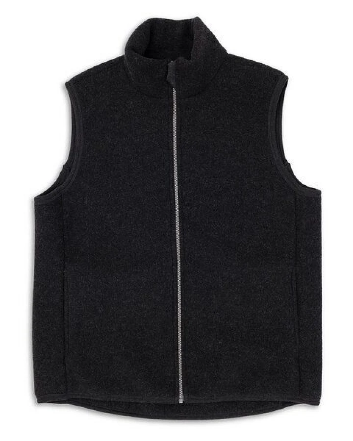 Engel Herren Schurwolle Fleece-Weste mit Reißverschluss