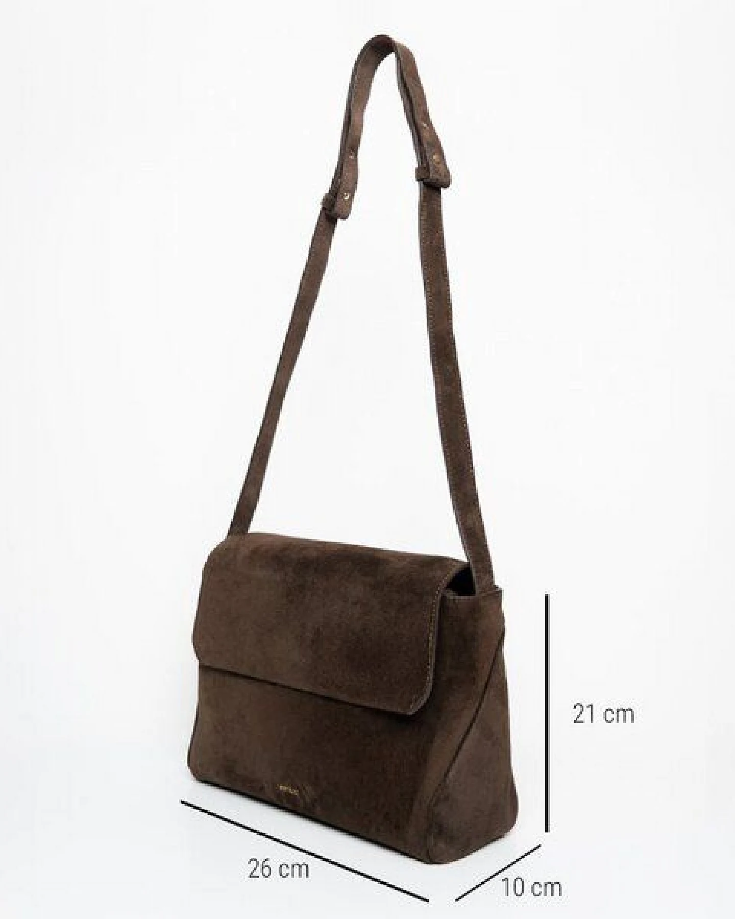 ann kurz Crossbody – Umhängetasche aus Veloursleder – Ansicht 3