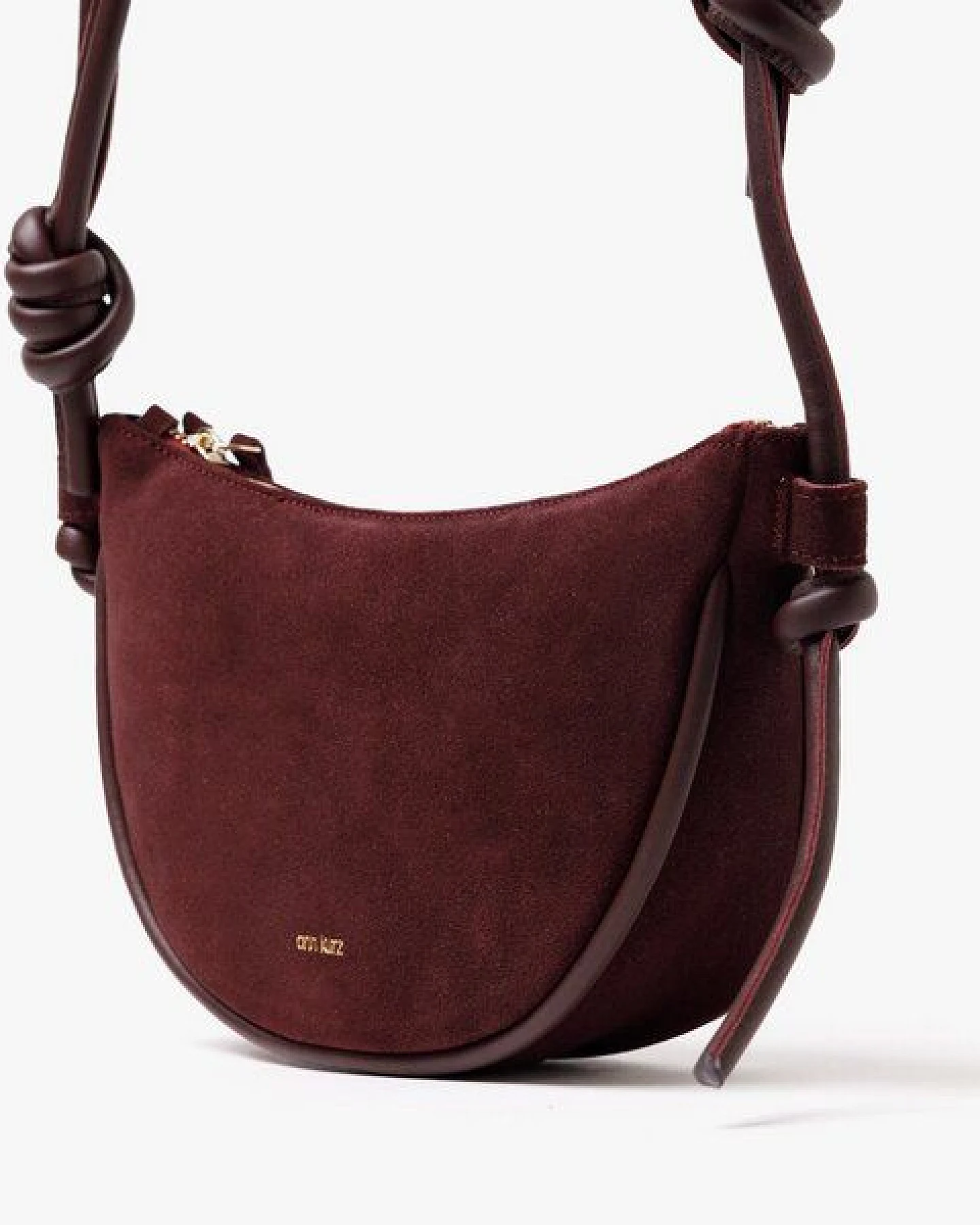 ann kurz Mini Half Moon – kleine Halbmond-Schultertasche aus Leder – Ansicht 2