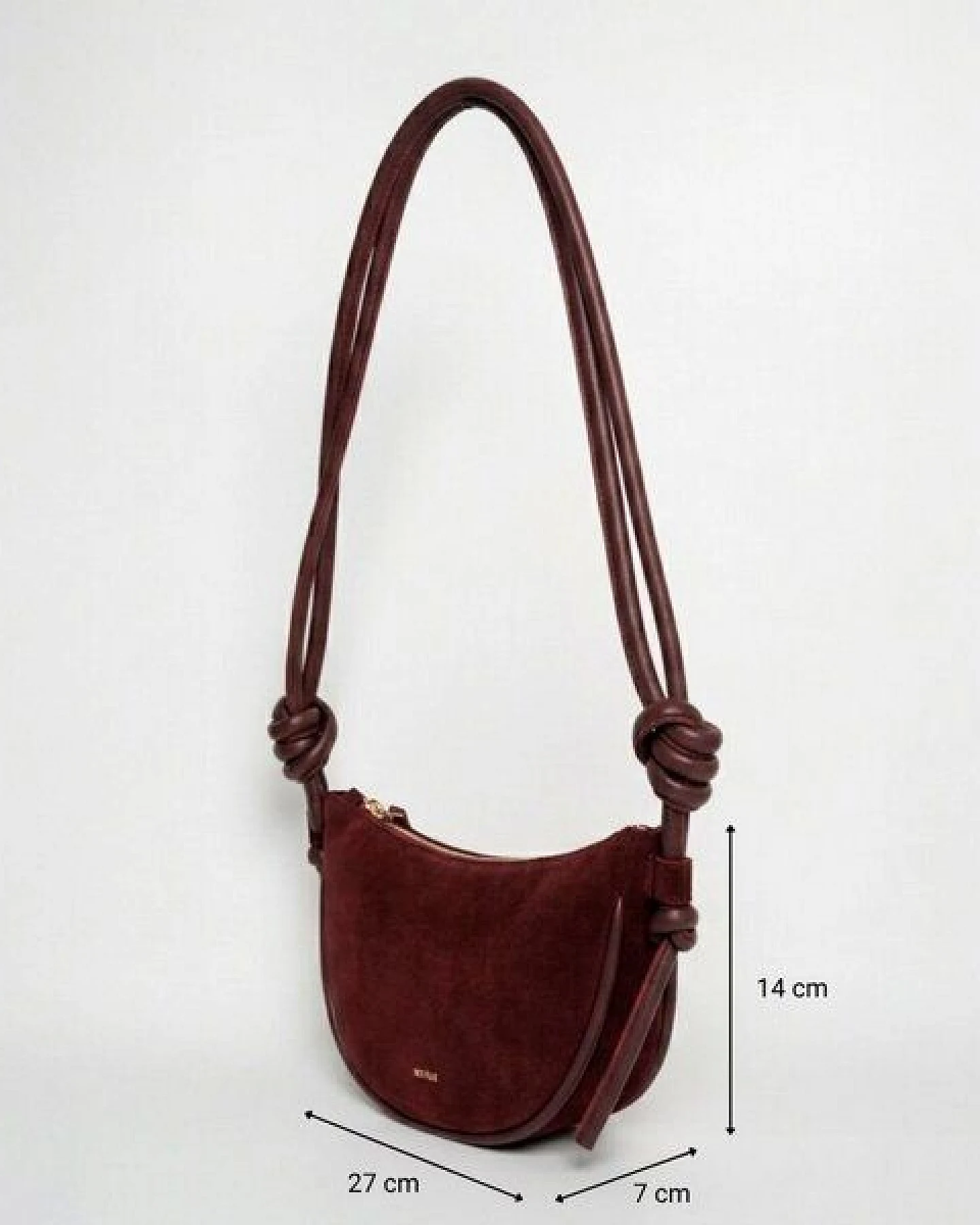 ann kurz Mini Half Moon – kleine Halbmond-Schultertasche aus Leder – Ansicht 4