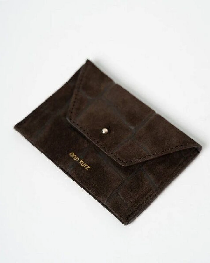 Croco Print Suede Mocha