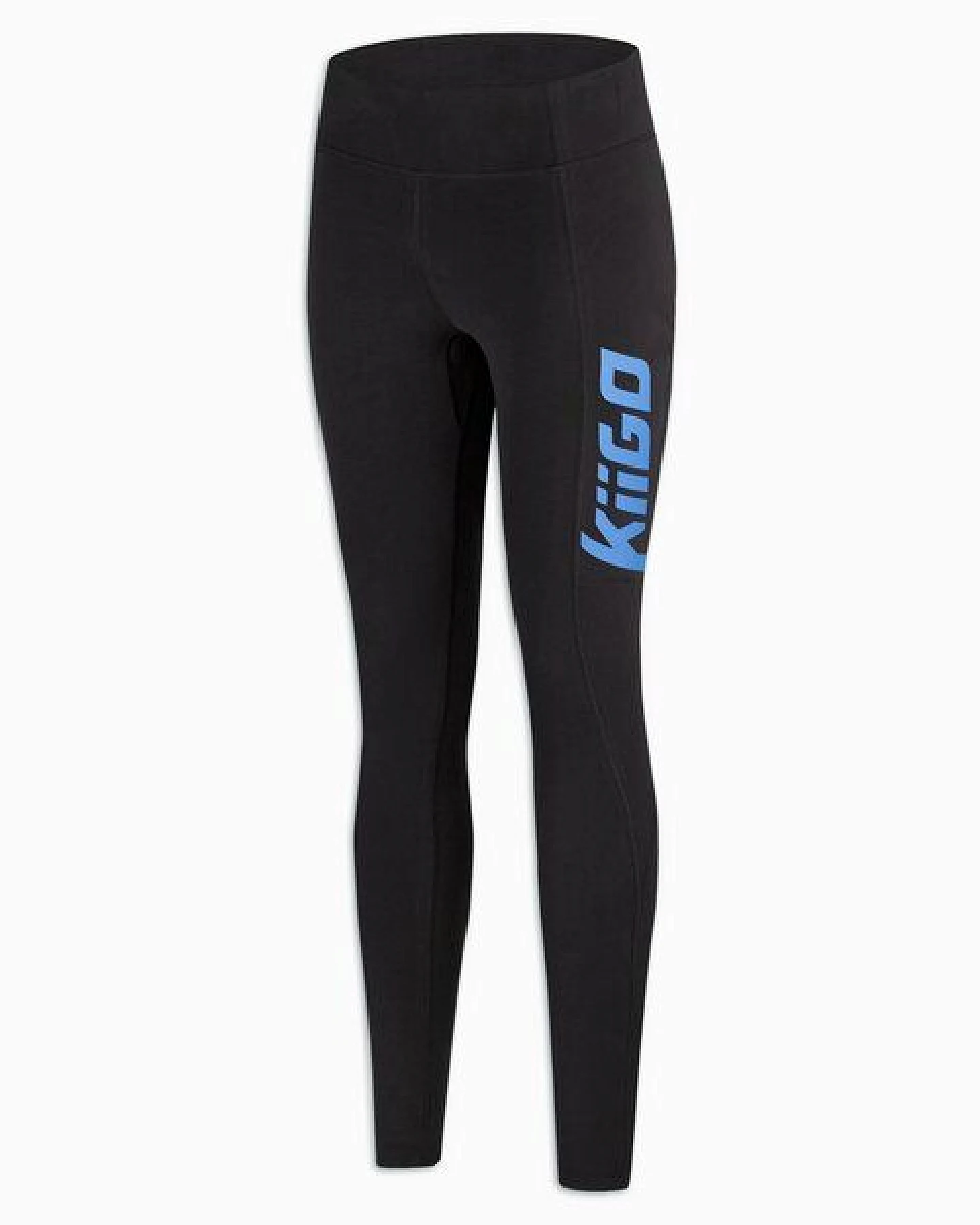KiiGO Damen Sport-Leggings - Schwarz/Blau-Lime – Ansicht 4