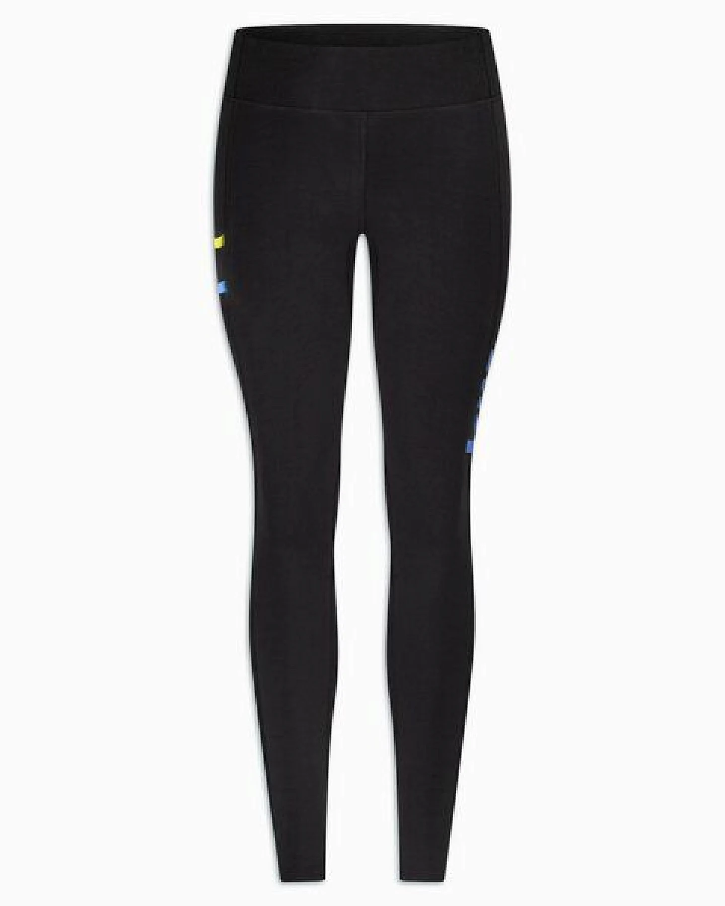 KiiGO Damen Sport-Leggings - Schwarz/Blau-Lime – Ansicht 3