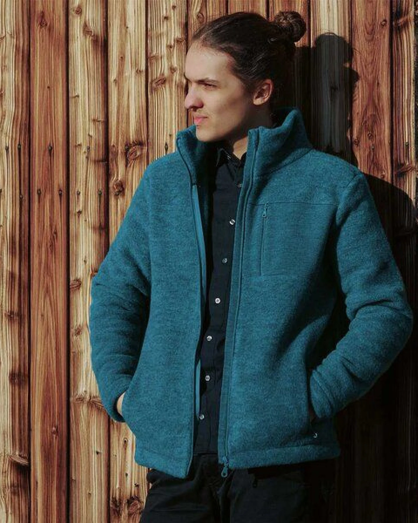 Reiff Strick Herren Fleece Jacke kbT-Schurwolle – Ansicht 2
