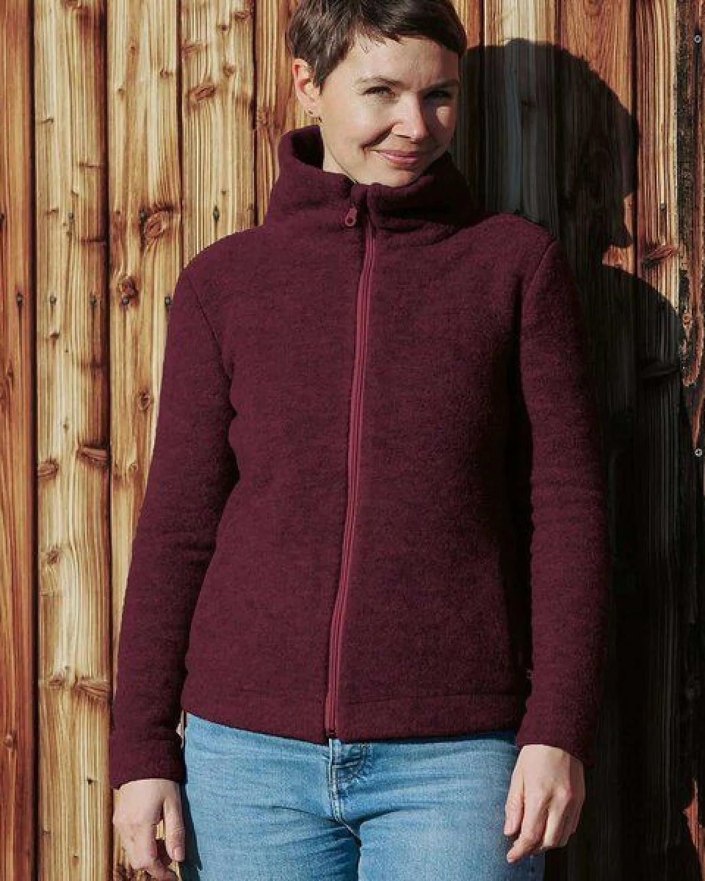 Reiff Strick Damen Fleece Jacke kbT-Schurwolle – Ansicht 2