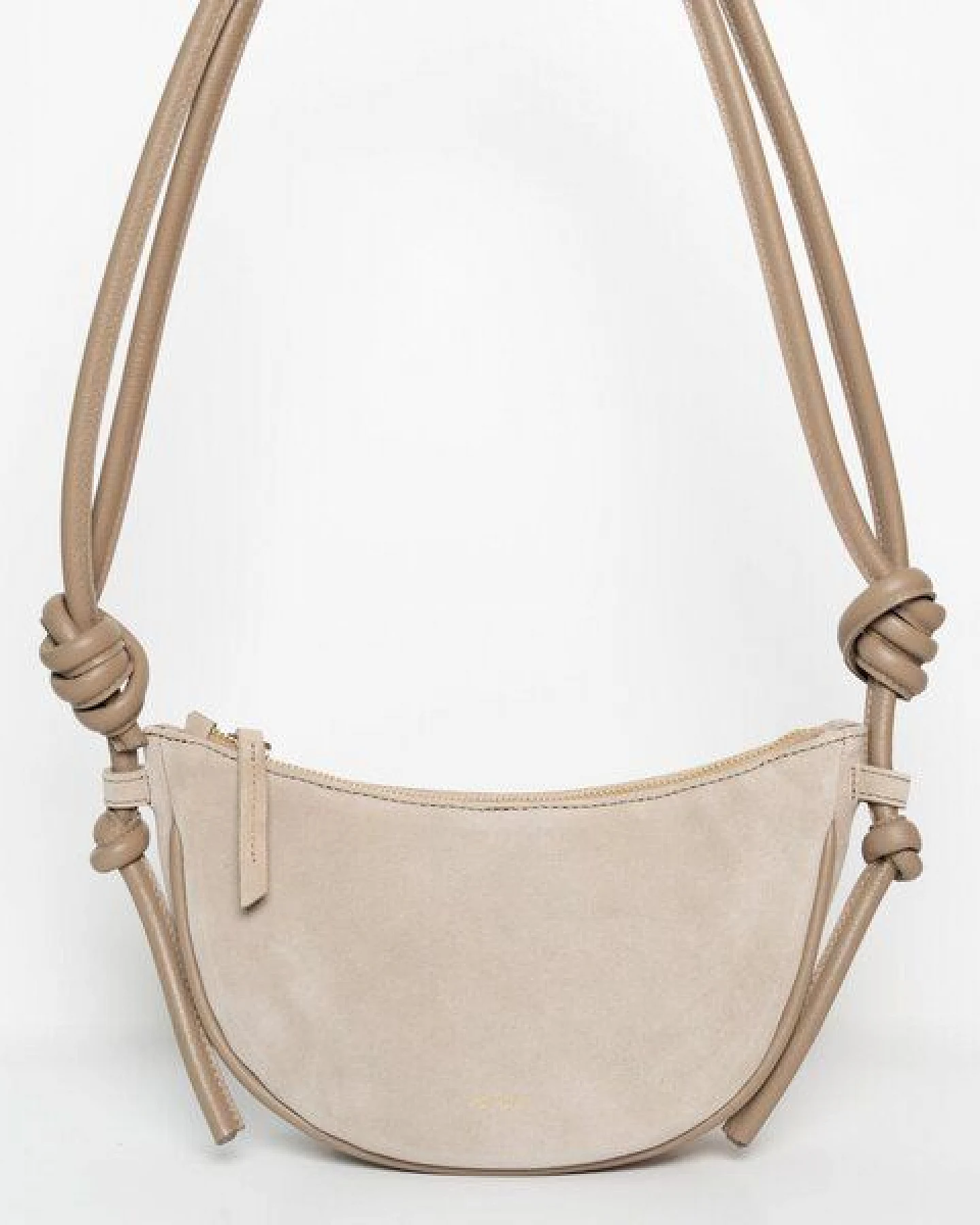 ann kurz Mini Half Moon – kleine Halbmond-Schultertasche aus Leder – Ansicht 3