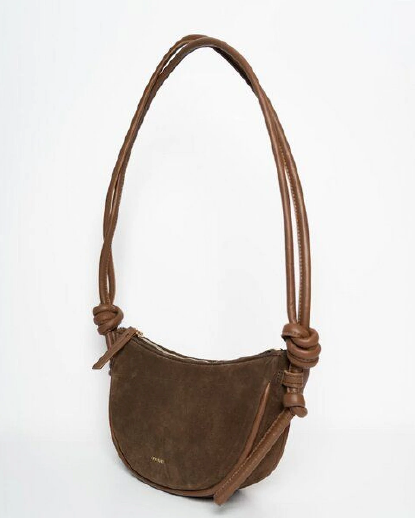 ann kurz Mini Half Moon – kleine Halbmond-Schultertasche aus Leder – Ansicht 2