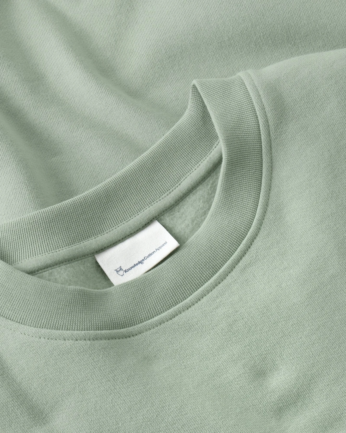 KnowledgeCotton Apparel Herren vegan Sweatshirt Mit Lockerem Schnitt Und Rundhalsausschnitt „lily Pad“, Grün – Ansicht 2