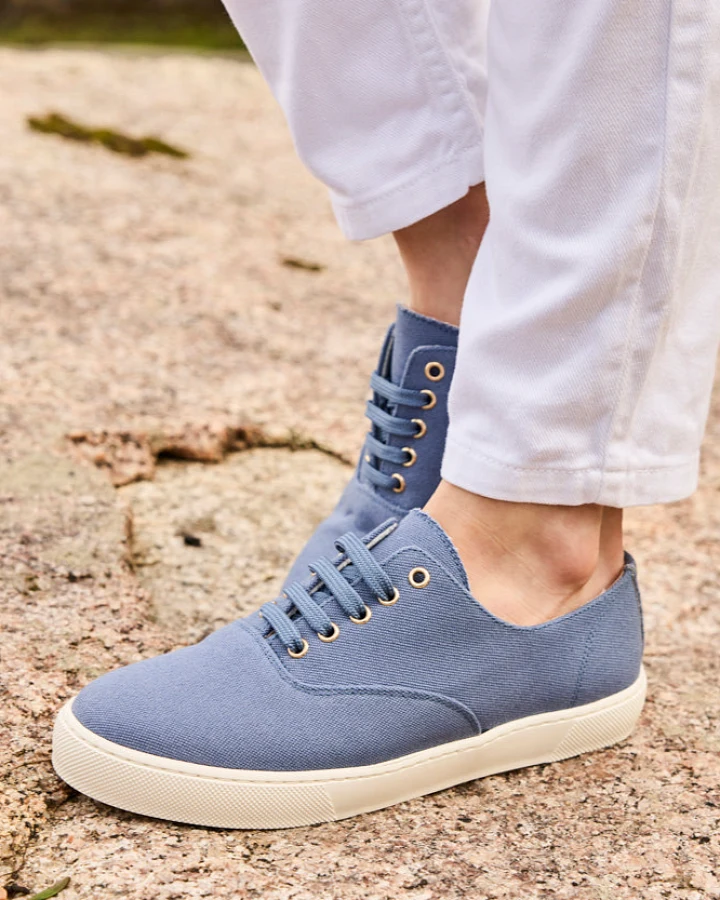 Minuit Sur Terre Damen vegan Sneaker Cuore Denim Blau