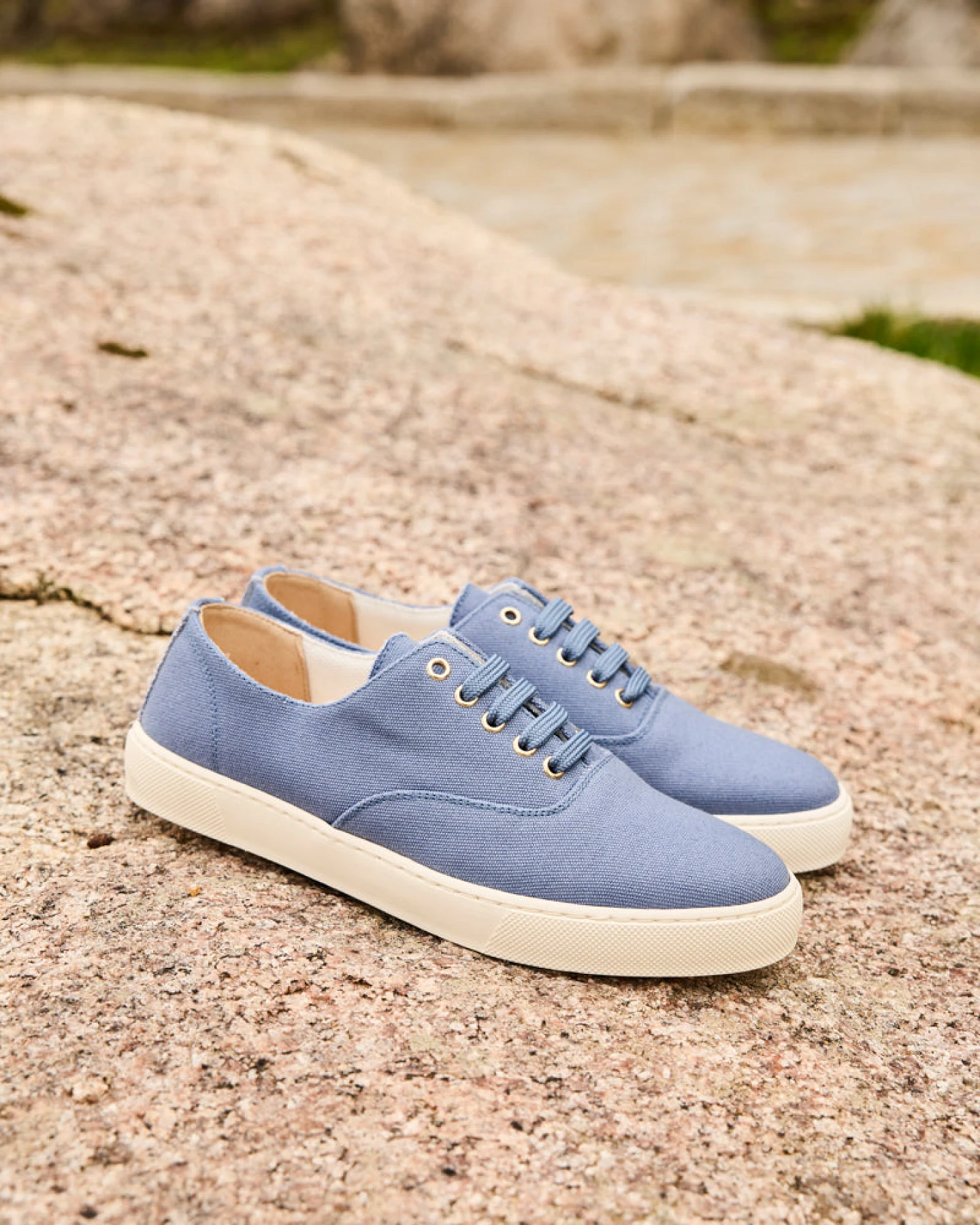 Minuit Sur Terre Damen vegan Sneaker Cuore Denim Blau – Ansicht 2