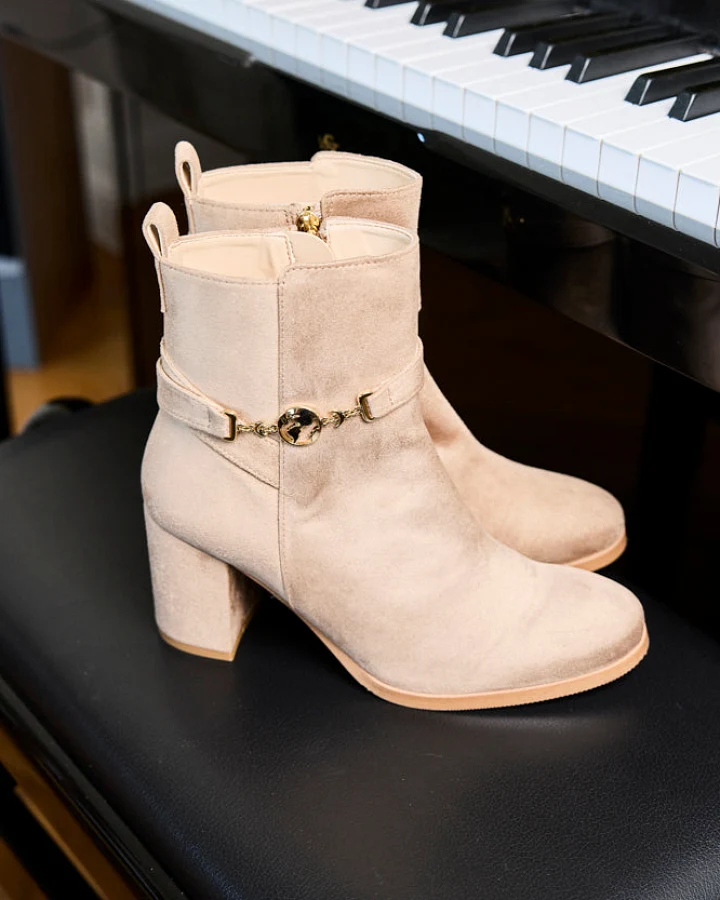 Minuit Sur Terre Damen vegan Stiefel Olympe Sand