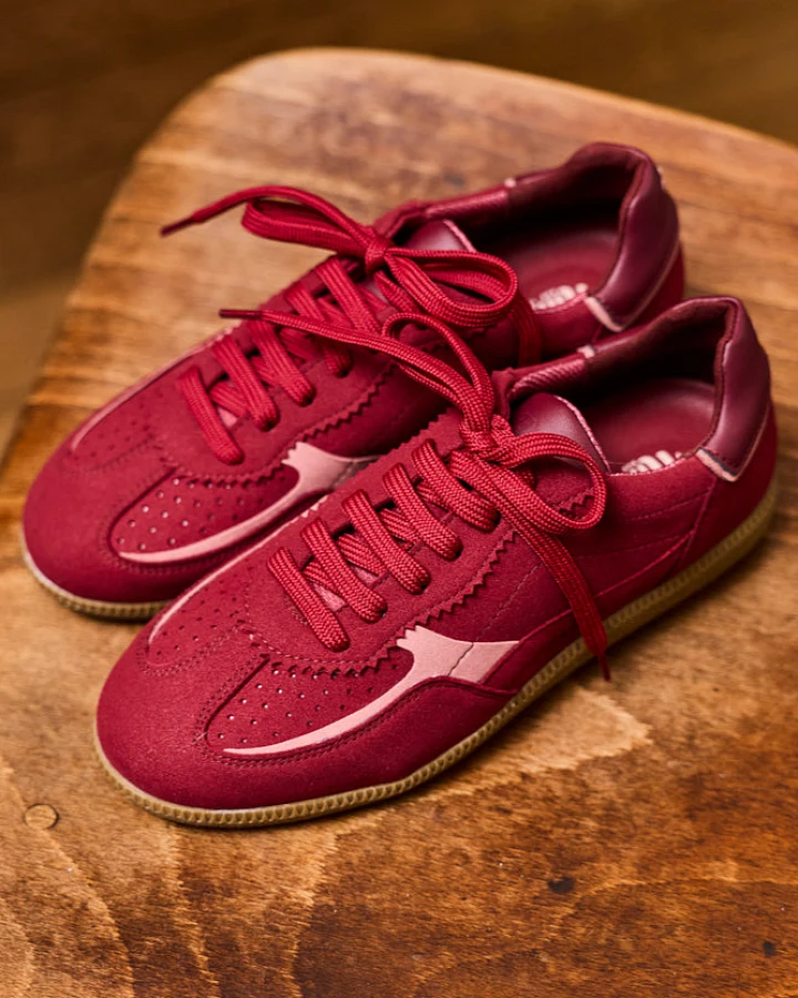 Minuit Sur Terre Herren vegan Sneaker Rive Rubis Rot