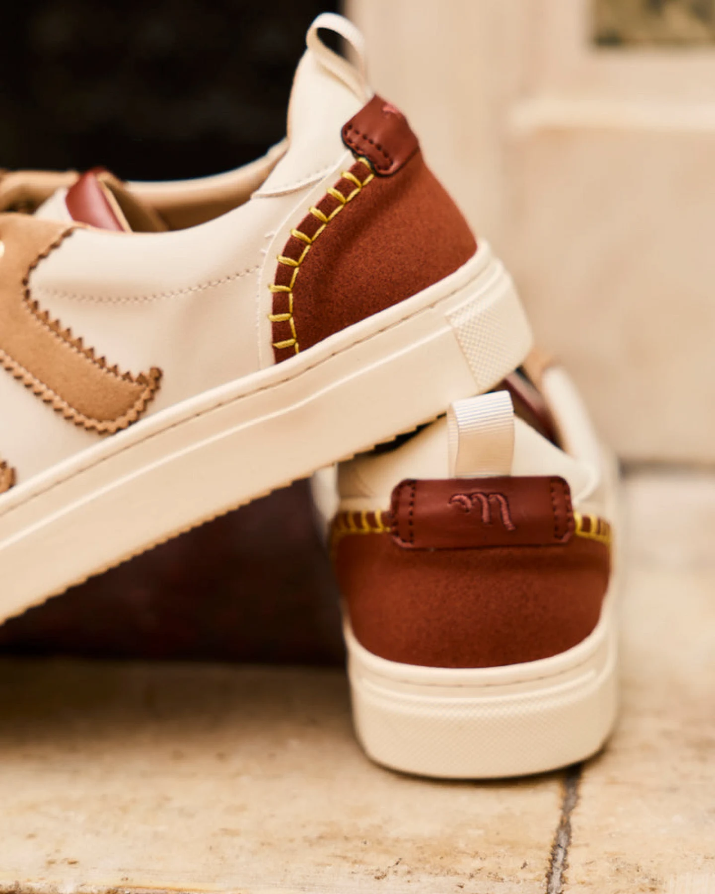 Minuit Sur Terre Damen vegan Sneaker Empreinte Dune Beige – Ansicht 2