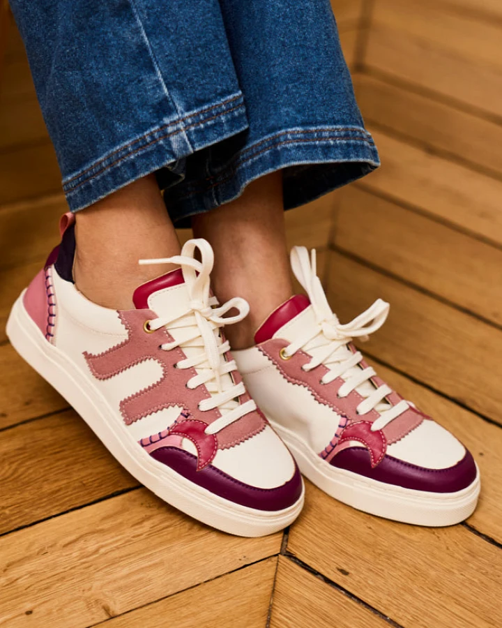Minuit Sur Terre Damen vegan Sneaker Empreinte Lila