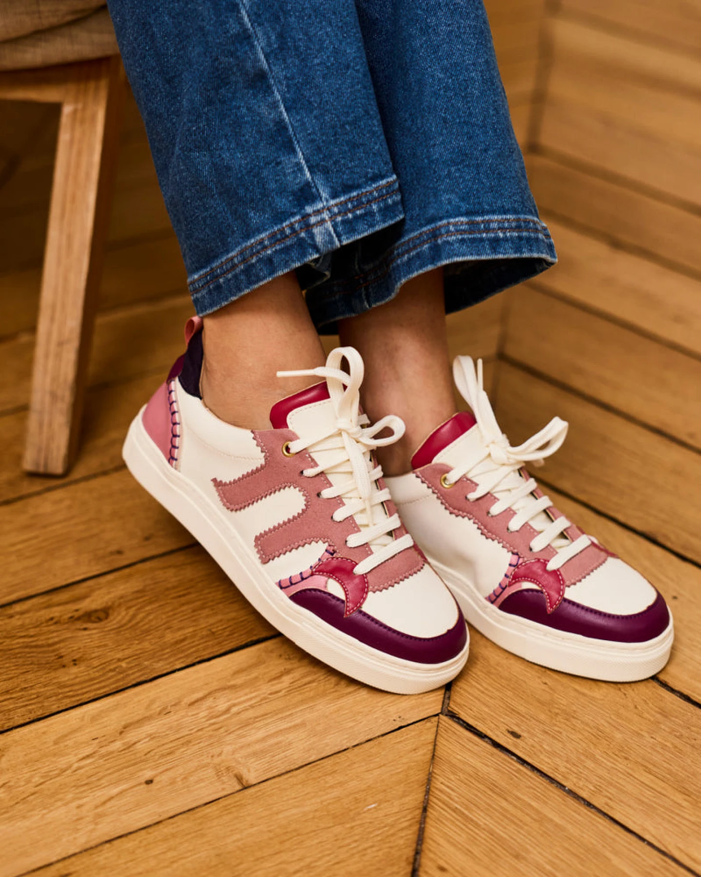 Minuit Sur Terre Damen vegan Sneaker Empreinte Lila – Ansicht 2