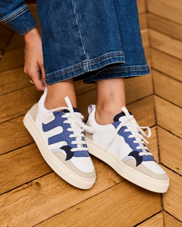 Minuit Sur Terre Damen vegan Sneaker Empreinte Céleste Mitternachtsblau