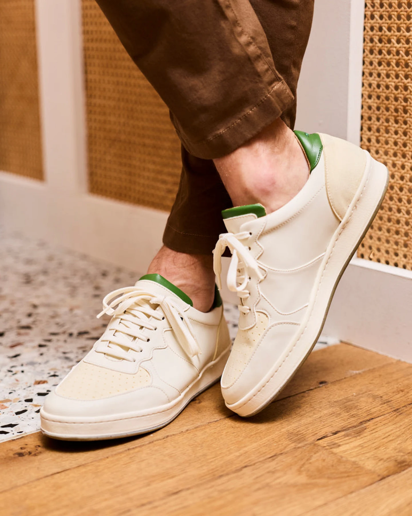 Minuit Sur Terre Herren vegan Sneaker Max Elfenbein – Ansicht 2