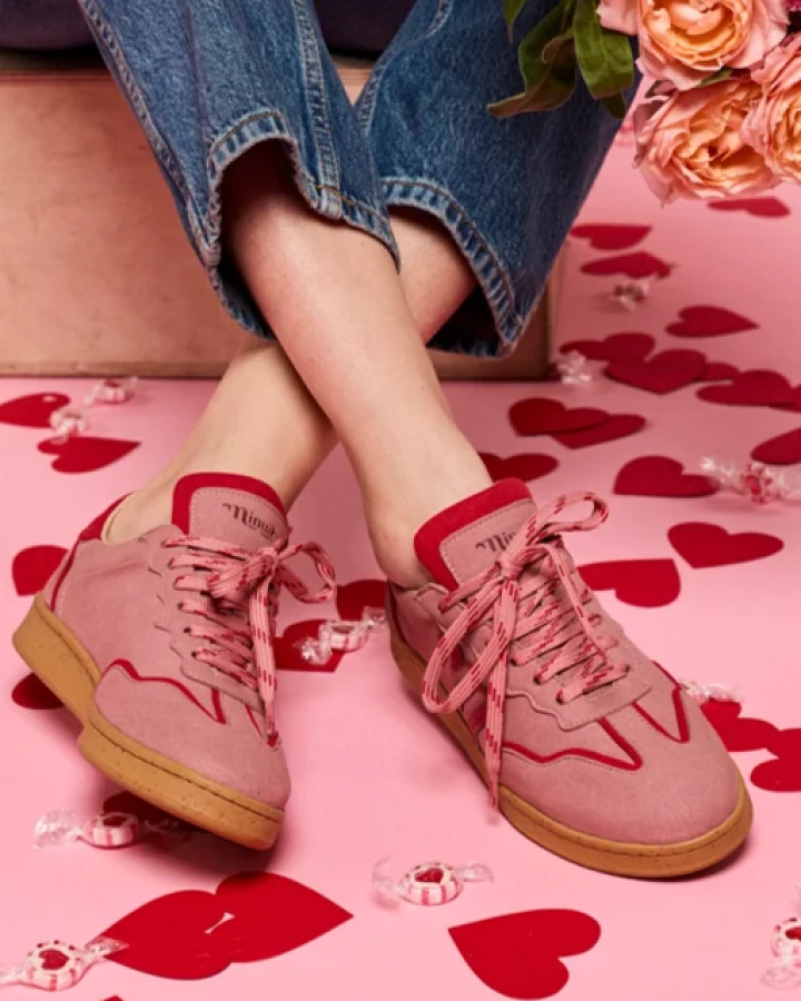 Minuit Sur Terre Damen vegan Sneaker Ubac Bonbonrosa
